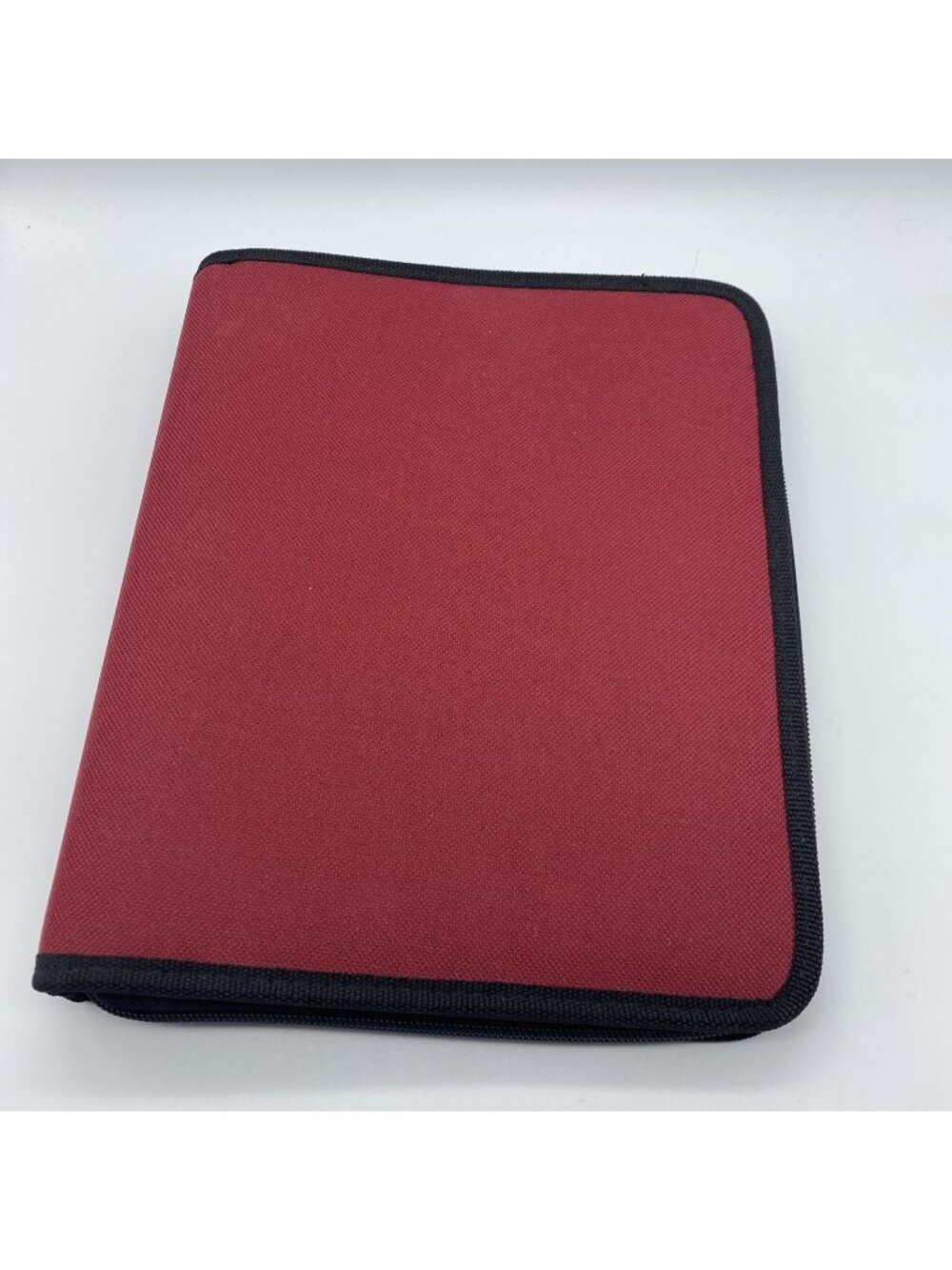 3-Ring Day Planner Organizer Red Canvas Zip Around 8"x10" Avonex Tag Unbranded